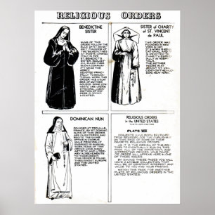 Religieuze Orden Benedictine Nuns Poster
