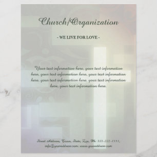 Religieuze organisatie verlicht Cross Letterhead Briefhoofd