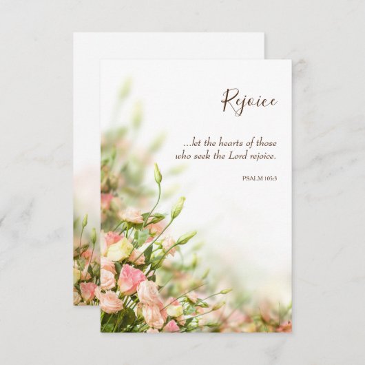 Religieuze paaskaarten - Sentiments Rejoice Bedankkaart (Voorkant / Achterkant)