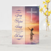 Religieuze paaskruis Isaiah 24:14 Kaart (Gele Bloem)