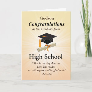 Religieuze Peetzoon Afgestudeerd Felicitaties Chri Kaart