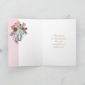 Religieuze  Rozen Rosary Floral katholiek Kaart (Binnen)