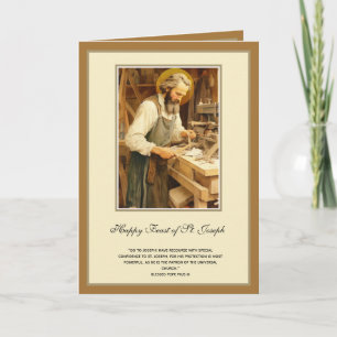 Religieuze Sint-Jozef Feest Katholieke Gebedskaart Kaart