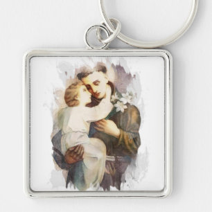 Religieuze St. Anthony Baby Jesus Sleutelhanger