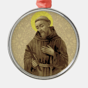 Religieuze St. Francis van het katholieke Kruis va Metalen Ornament