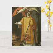 Religieuze St. Lawrence Patron van Koks Kaart (Gele Bloem)