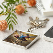 Religieuze St. Michael the Archangel Sleutelhanger (Zijkant)