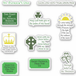 Religieuze St. Patrick' Day Trad katholieke Planne Sticker
