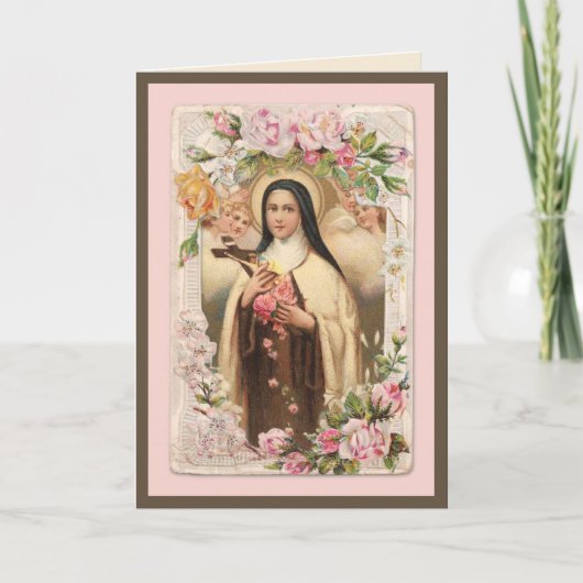  Religieuze St. Therese Gebed Rozen Kaart (Voorkant)