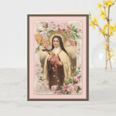  Religieuze St. Therese Gebed Rozen Kaart (Gele Bloem)