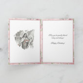 Religieuze St. Therese katholieke Nun Floral Card Kaart (Binnen)