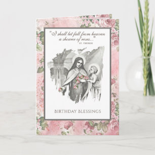 Religieuze St. Therese Katholieke Zuster Bloemkaar Kaart