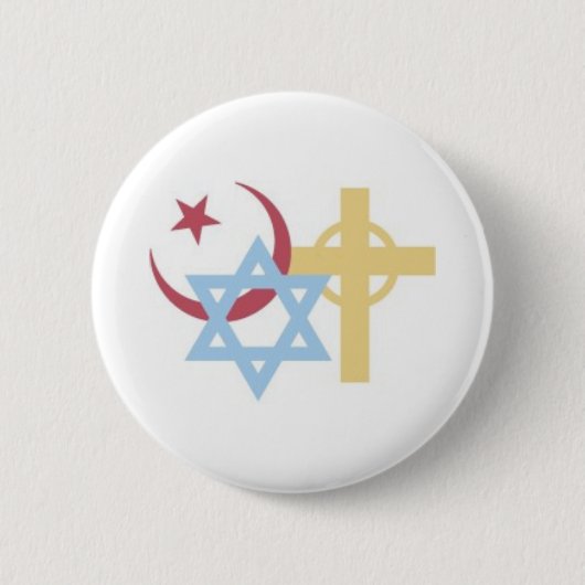 Religieuze symbolen ronde button 5,7 cm (Voorkant)