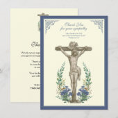 Religieuze sympathie Jezus over het kruis Bedankkaart (Voorkant / Achterkant)
