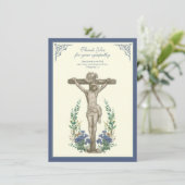 Religieuze sympathie Jezus over het kruis Bedankkaart (Staand voorkant)
