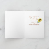 Religieuze Thanksgiving Zonnebloem Geef Bedankt Kaart (Binnen)