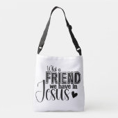 Religieuze thema zwart-wit Canvas tas (Achterkant)