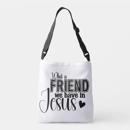 Religieuze thema zwart-wit Canvas tas (Achterkant)