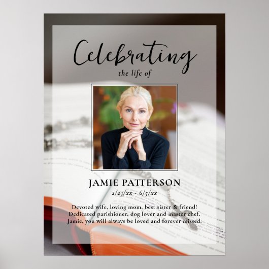 Religieuze viering van het leven Custom Photo Fune Poster (Voorkant)