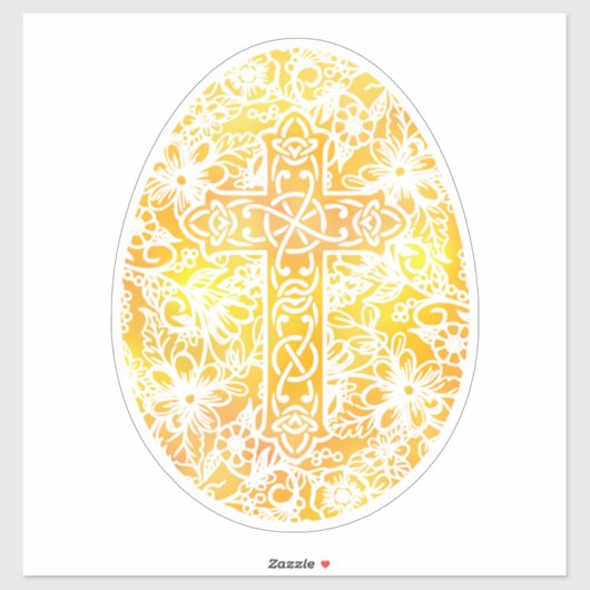 Religieuze Waterverf paaskruis Sticker (Vel)