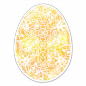 Religieuze Waterverf paaskruis Sticker (Voorkant)