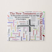 Religieuze witte woordwolk legpuzzel (Horizontaal)