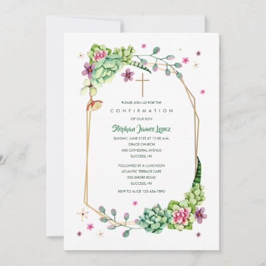 Religieuze woestijnbloemen kaart (Voorkant)