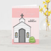 Religieuze zondagskapel in roze kaart (Gele Bloem)