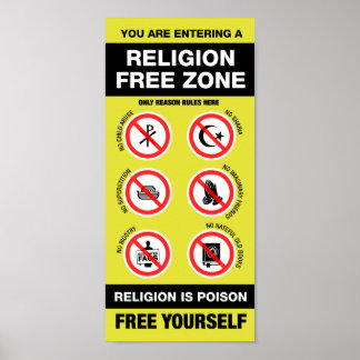 Religievrije zone poster