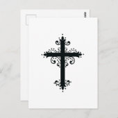 Religion Cross met een ornament Briefkaart (Voorkant / Achterkant)