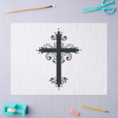 Religion Cross met een ornament Tissuepapier (Craft)