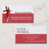 Religion Pasteur chrétien Carte de christianisme (Devant / Derrière)