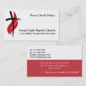 Religion Pasteur chrétien Carte de christianisme (Devant / Derrière)