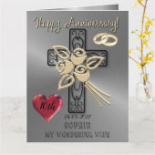 Religions Anniversaire Chrétien Carte Pour Femme (Fleur jaune)