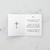Religious Baby Boy Congratulations, Custom Text  Kaart (Binnen)