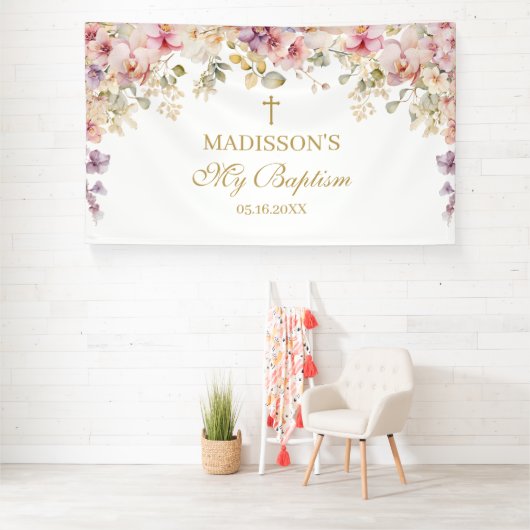 Religious Celebration Floral Orchids backdrop Spandoek (Insitu)