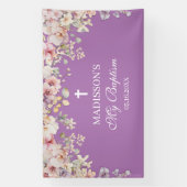 Religious Celebration Floral Orchids purp backdrop Spandoek (Verticaal)