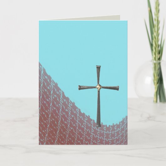 Religious Christian note card empty cross Kaart (Voorkant)