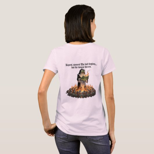 Religious frog funny T-Shirt (Dos entier)