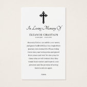 Religious Funeral Sympathy Memorial Prayer Cards (Dos)