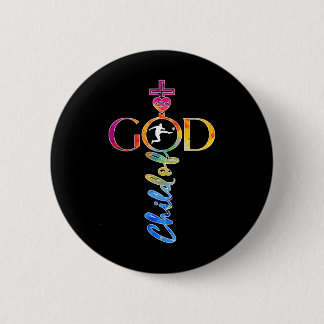 Religious Jesus Soccer Child Of God Soccer _1  Ronde Button 5,7 Cm