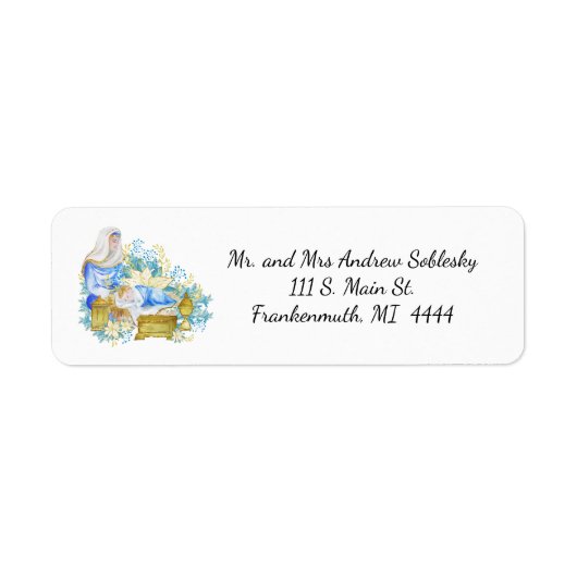 Religious Manager Scene Return Address Label (Voorkant)