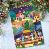 Religious Nativity Scene Glory to God Christmas Feestdagenkaart