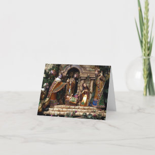 Religious Nativity Scene Kerstvakantie Kaart