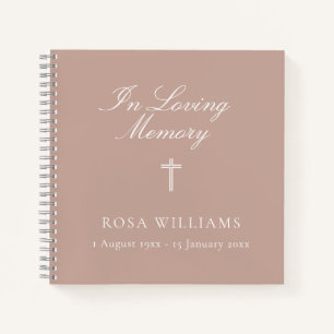 Religious Pink In Love Mémoire Funeral Livre d'or