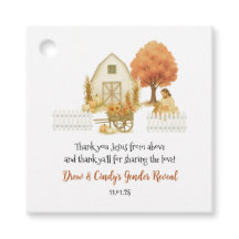 Religious Rustic Herfst Gender Reveal Favoriet Tag