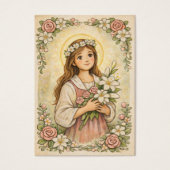 Religious St. Maria Goretti Prayer Floral (Devant)