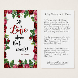 Religious St. Therese Catholic Prayer Novena Roses
