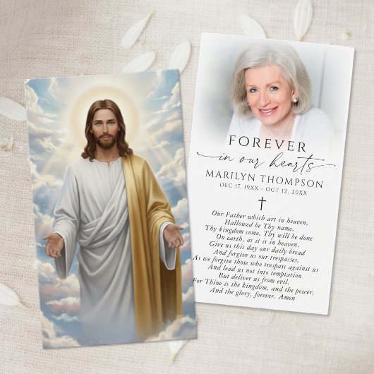 Religious The Lord's Prayer Jesus Prayer Card Visitekaartje