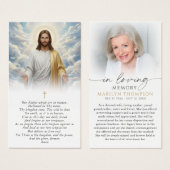 Religious The Lords Prayer Jesus Sympathy Card (Devant & derrière)